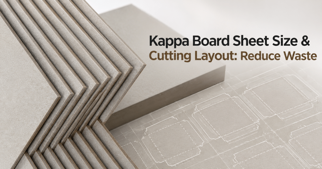 Kappa Board sheets prepared for cutting and rigid box manufacturing